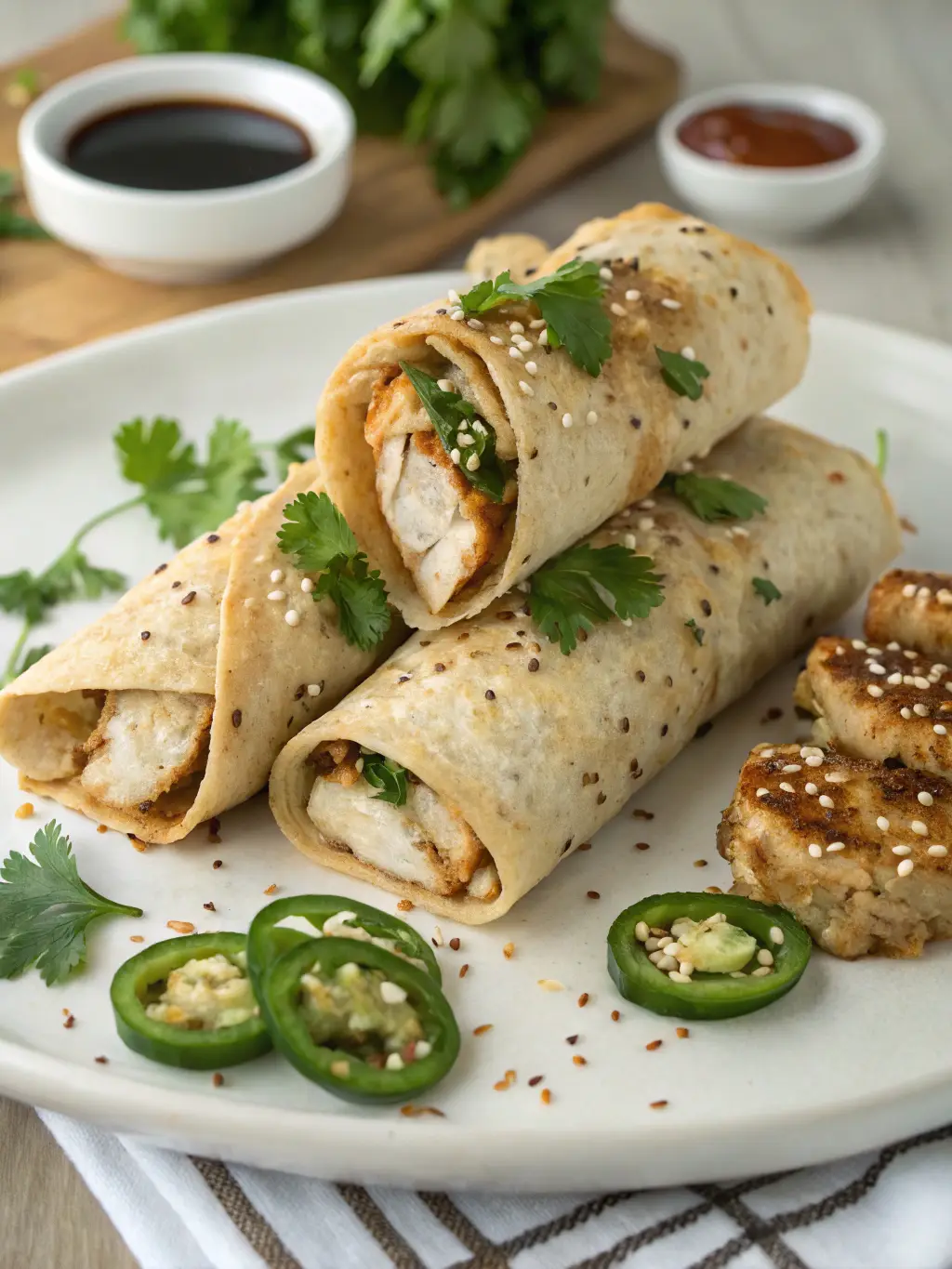 Garlic Chicken Wraps