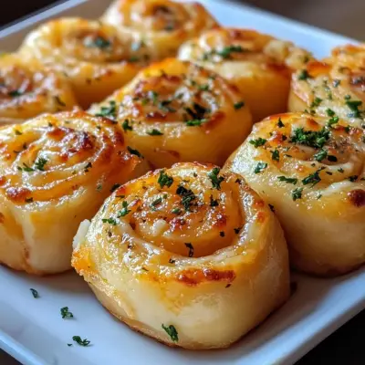 Pizza Rolls with Mozzarella and Garlic Butter