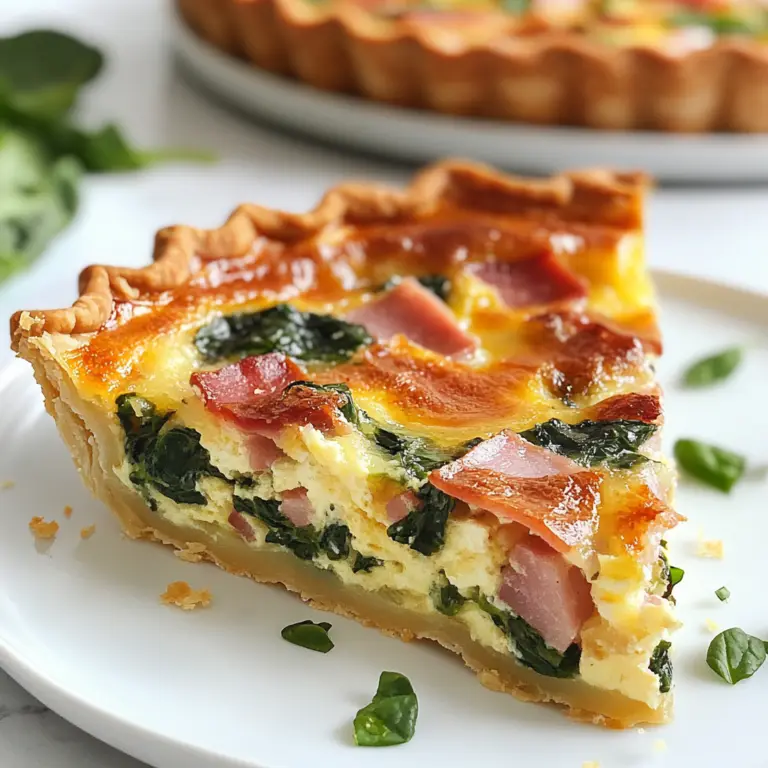 Delicious Sheet-Pan Ham & Spinach Quiche Recipe – Easy & Perfect for Brunch
