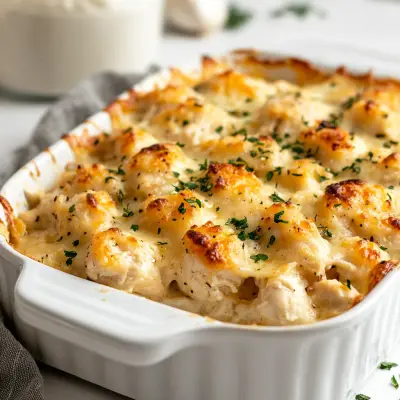 Garlic Butter Chicken Dump and Bake Casserole | Easy One-Pan Recipe