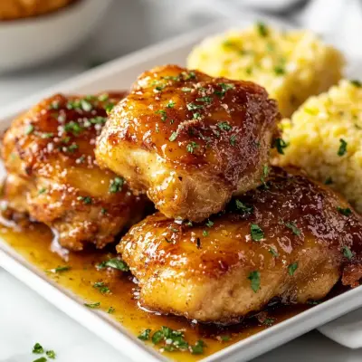 Hot Honey Crispy Chicken Thighs with Sweet Cornbread | Easy Crispy Chicken Recipe