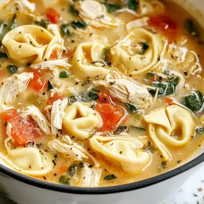 Easy Slow Cooker Chicken Tortellini Soup Recipe | Comforting & Quick Meal