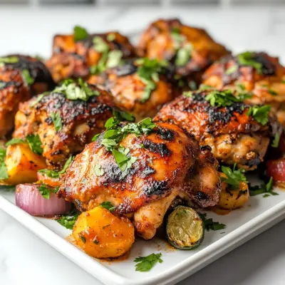 Crockpot Greek Yogurt Tandoori Chicken Thighs with Vegetables – Easy Slow Cooker Recipe