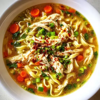 Classic Ginger Garlic Chicken Noodle Soup Recipe | Easy & Comforting