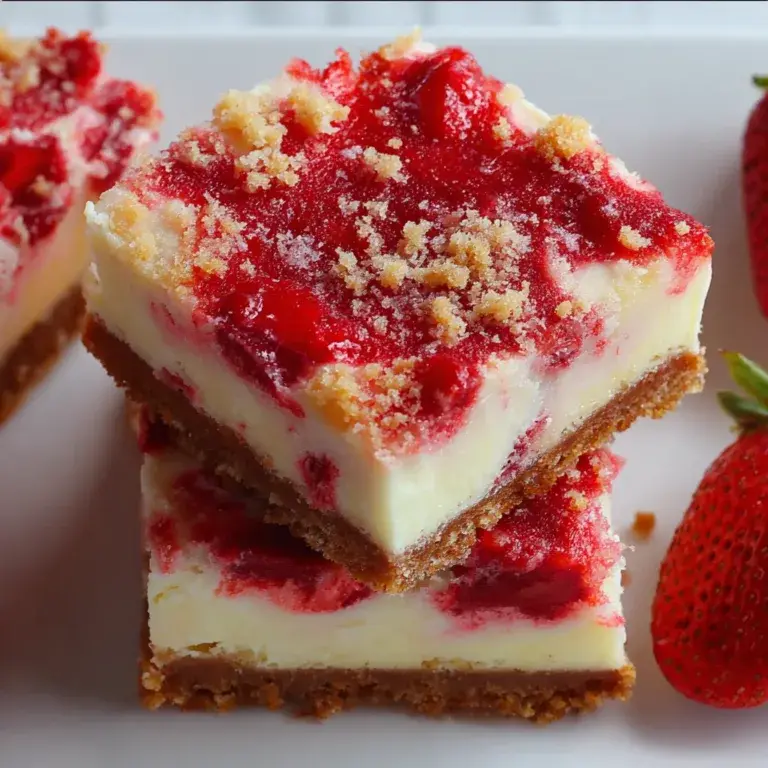 Delicious Strawberry Shortcake Cheesecake Bars Recipe – Easy & Creamy Dessert