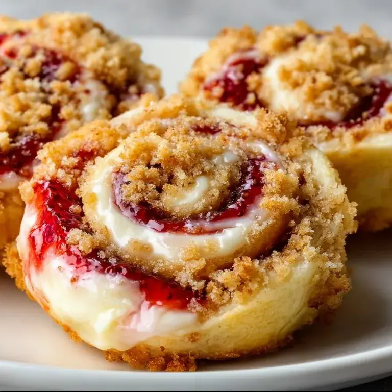 Delicious Strawberry Cream Cheese Crumble Rolls Recipe | Sweet & Easy Dessert