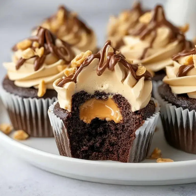 Delicious Peanut Butter Chocolate Cupcakes Recipe | Easy & Moist Treats