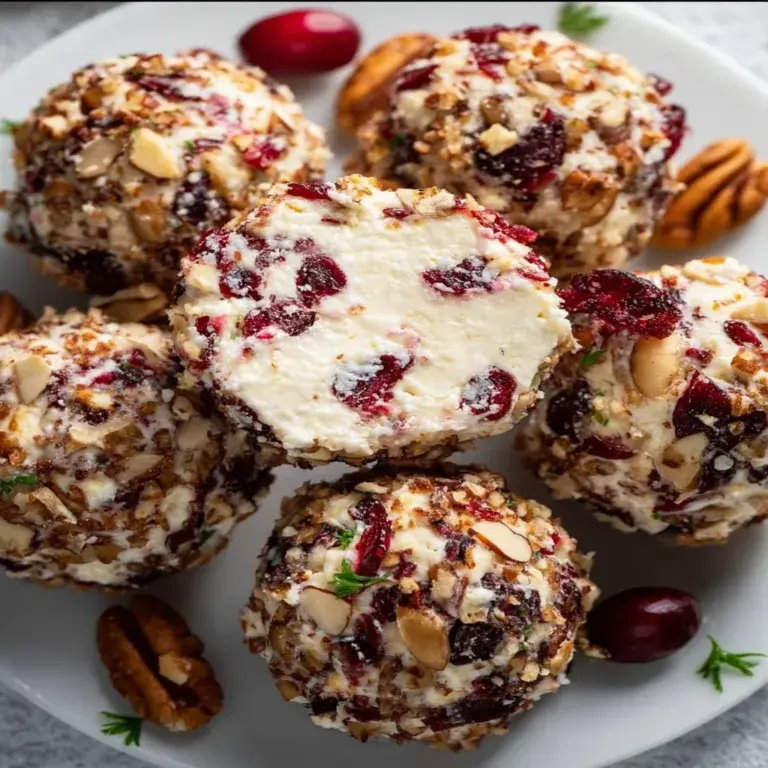 Delicious No-Bake Cranberry Cheese Balls Recipe – Easy Holiday Appetizer