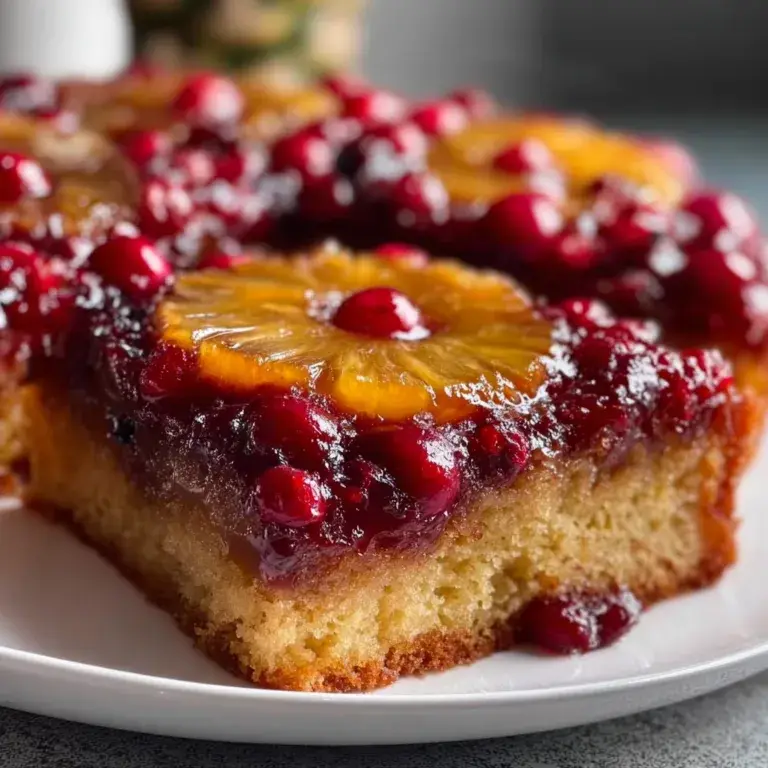 Delicious Cranberry Pineapple Upside-Down Cake Recipe – Moist & Easy Dessert