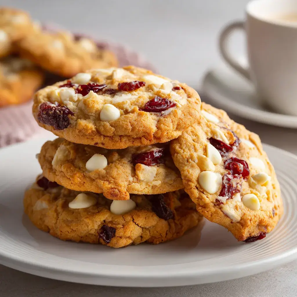 Delicious White Chocolate Cranberry Cookies Recipe | Soft & Chewy Treats