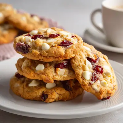 Delicious White Chocolate Cranberry Cookies Recipe | Soft & Chewy Treats