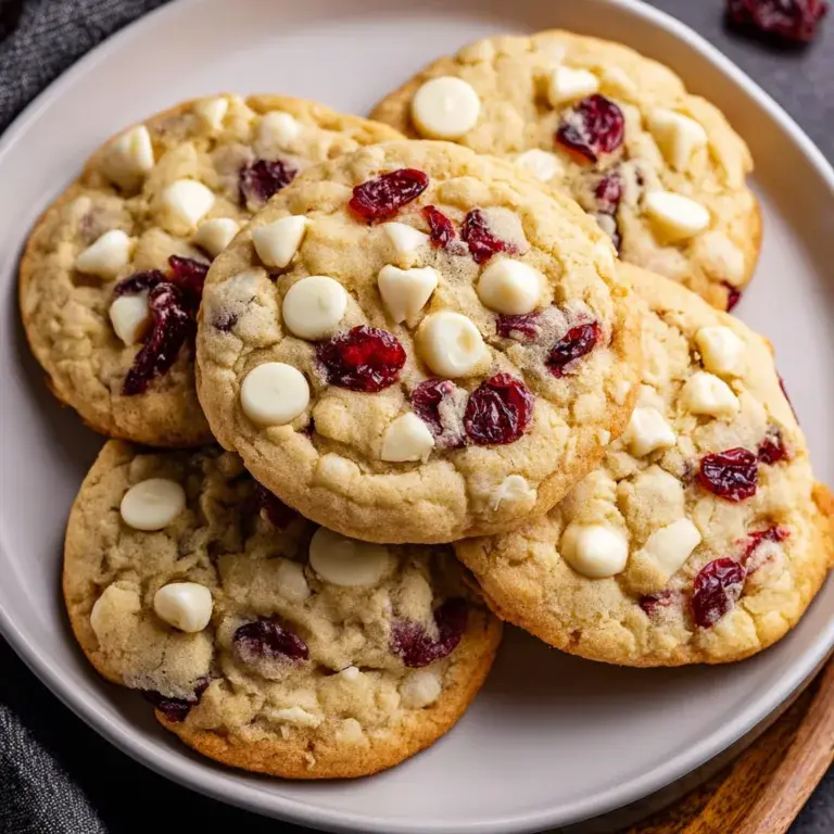 Delicious White Chocolate Cranberry Cookies Recipe | Soft & Chewy Treats