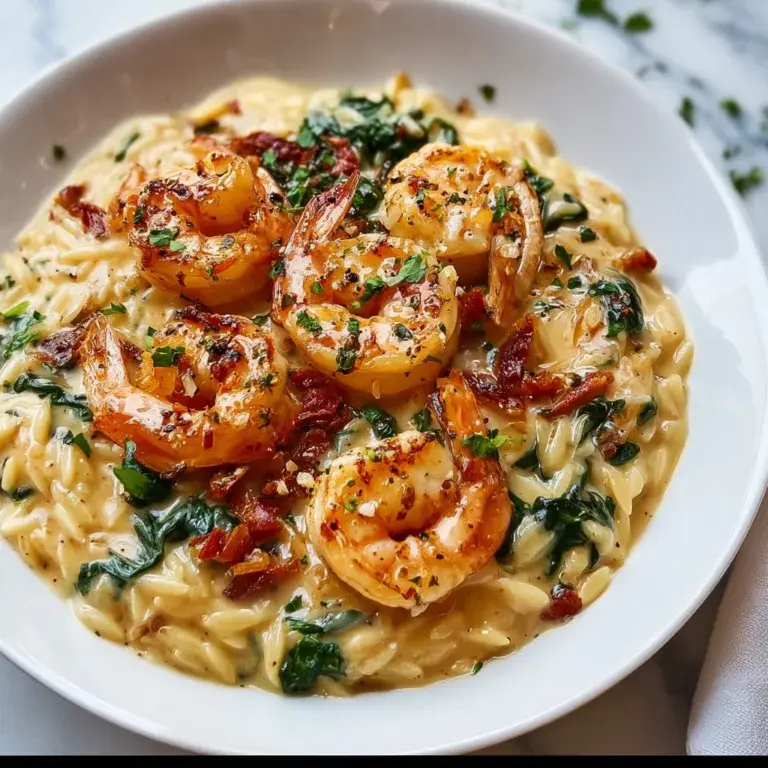 Creamy Garlic Orzo Tuscan Shrimp Recipe – Easy, Delicious Seafood Dinner