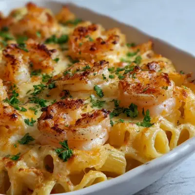 Cheesy Shrimp Scampi Pasta Bake Recipe | Easy & Delicious Dinner Idea