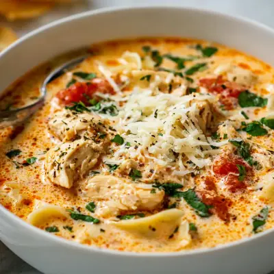 Creamy Chicken Parmesan Soup Recipe | Easy Crock Pot Dinner Idea