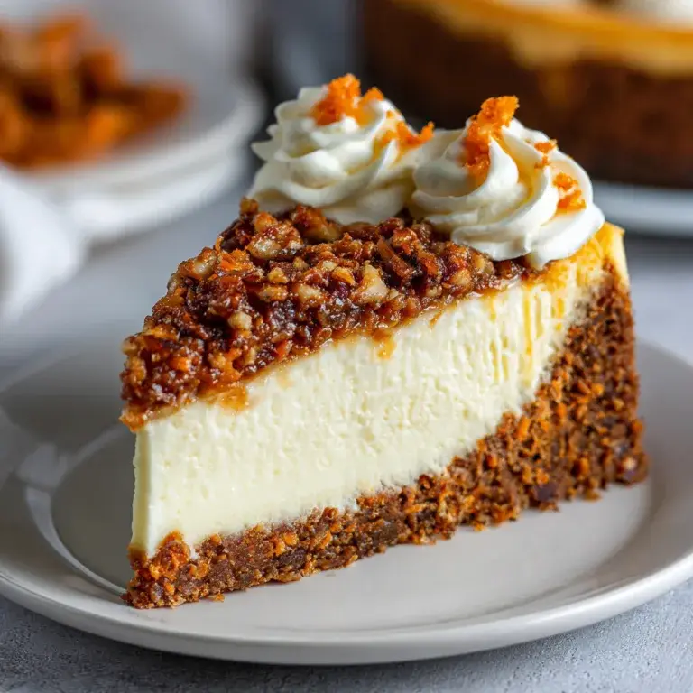 Delicious Carrot Cake Cheesecake Recipe | Moist & Creamy Dessert Delight