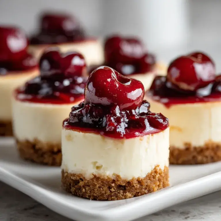 Mini Cherry Cheesecakes Recipe | Easy & Delicious Mini Desserts