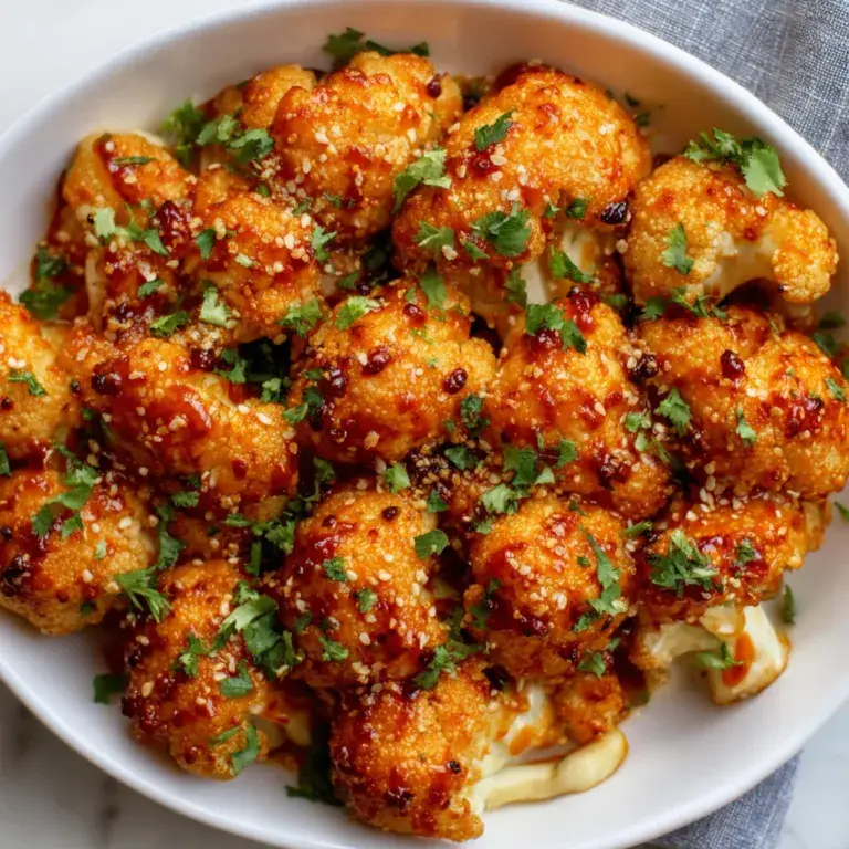 Crispy Baked Bang Bang Cauliflower Recipe | Easy & Delicious Snack