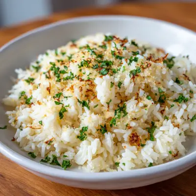Delicious Parmesan Garlic Rice Recipe | Easy & Flavorful Side Dish