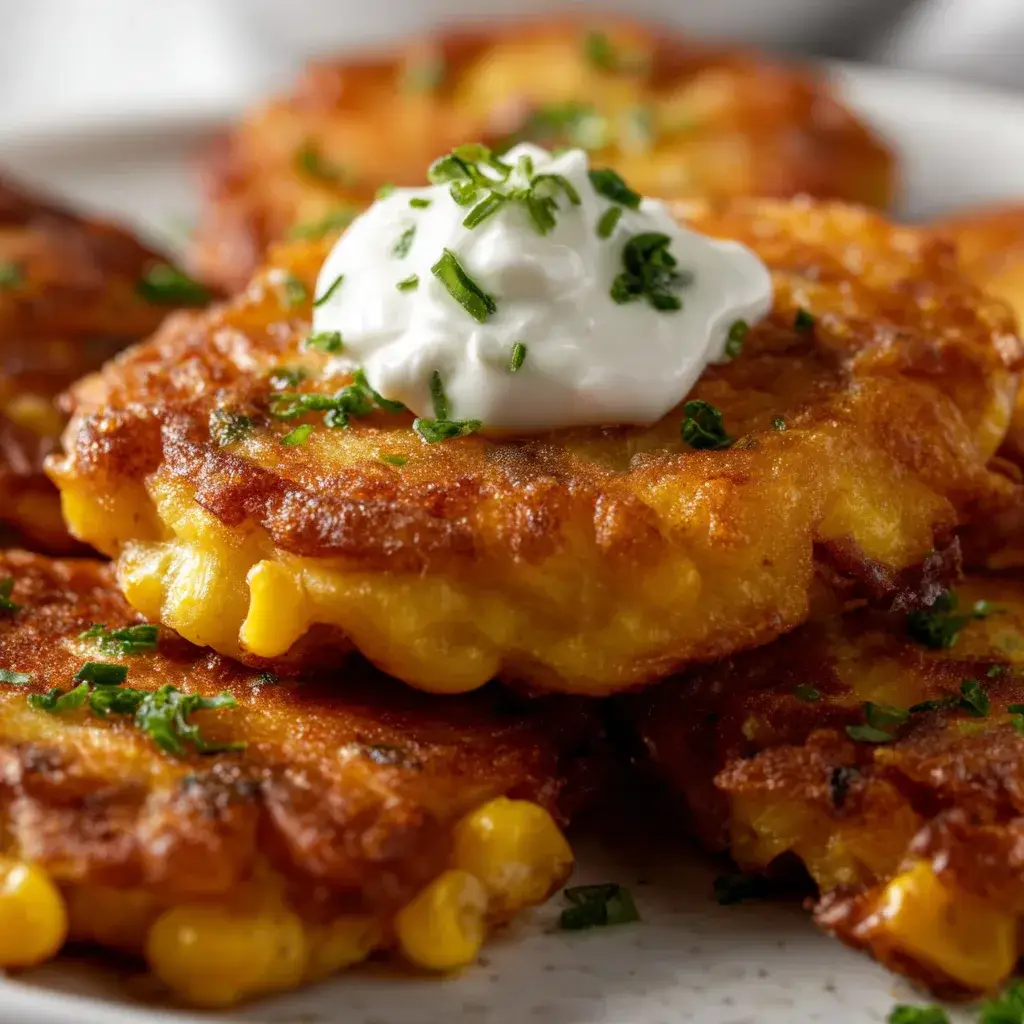 Delicious Corn Fritters with Whipped Feta Recipe | Easy & Crispy Snacks
