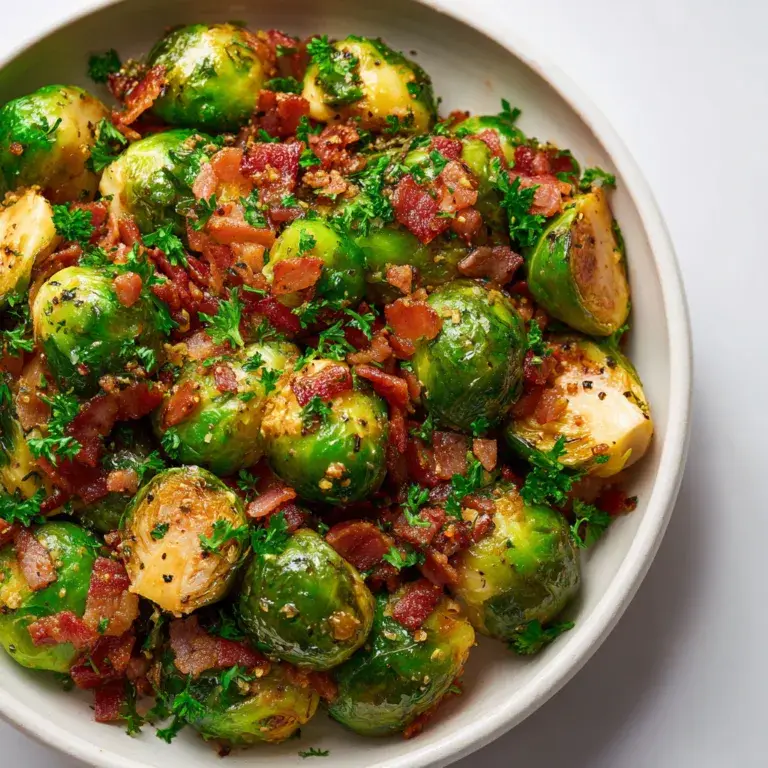 Delicious Brussels Sprouts with Hot Bacon Recipe | Easy & Flavorful Side Dish