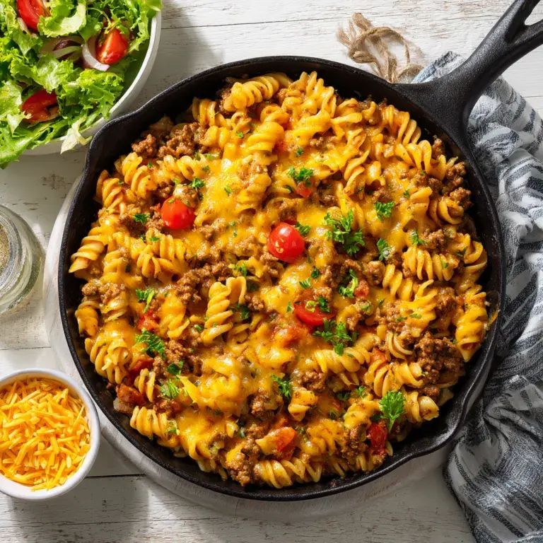 Cheeseburger Pasta Skillet Recipe | Easy, Delicious One-Pan Meal