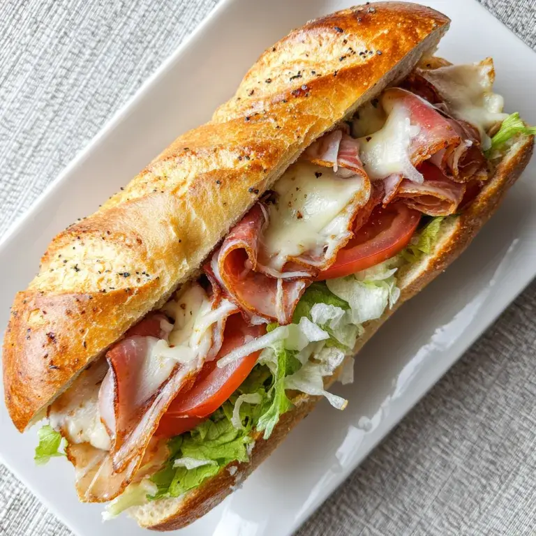 Delicious Baked Italian Sub Sandwich Recipe | Easy & Flavorful Italian Subs