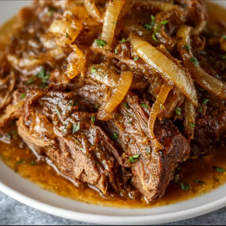 Slow Cooker French Onion Roast Recipe | Easy & Tender Roast Dinner