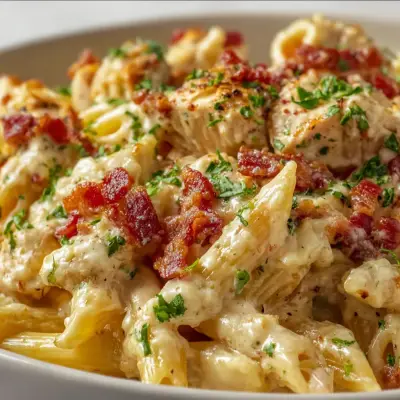Creamy Chicken Bacon Ranch Pasta Recipe | Easy & Delicious Dinner Idea