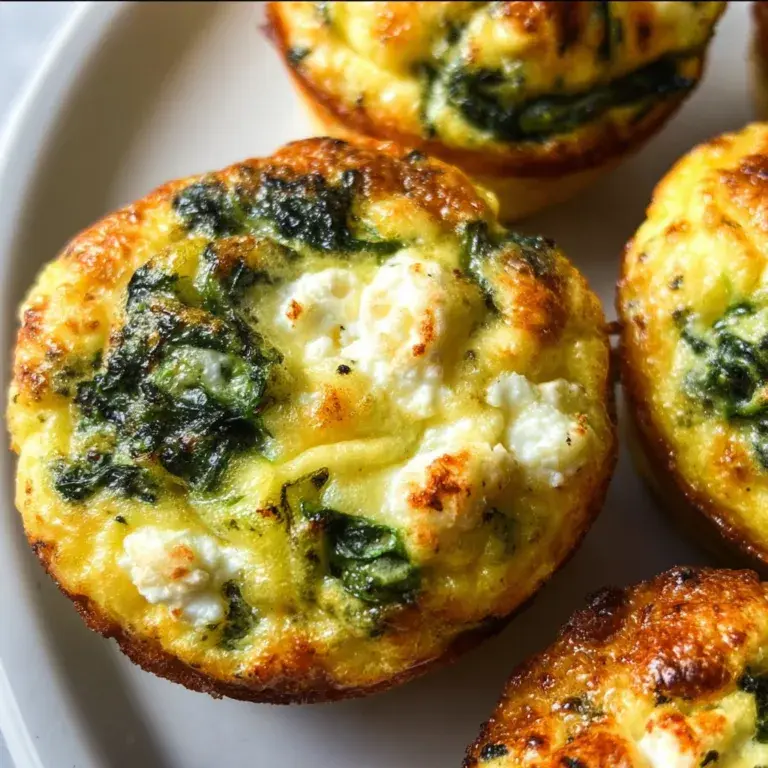 Delicious Spinach Feta Egg Muffins Recipe | Healthy Breakfast Idea