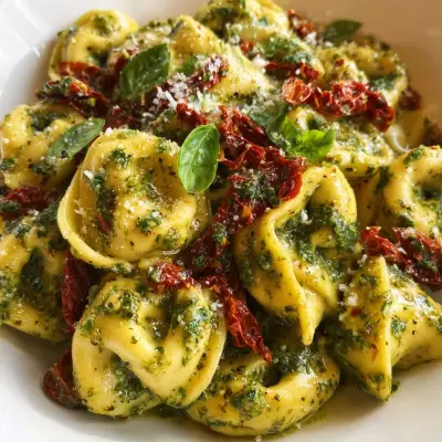 Delicious Pesto Tortellini with Sundried Tomatoes Recipe | Easy & Flavorful Meal