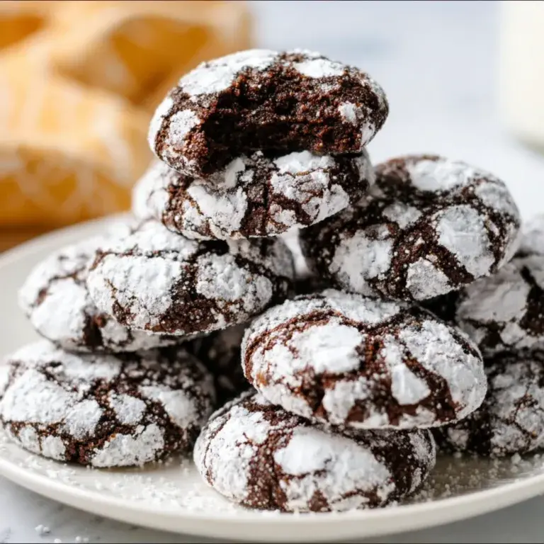 Delicious Brownie Crinkle Cookies Recipe – Fudgy & Chewy Treats