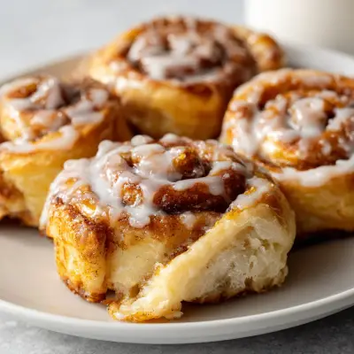 Delicious Puff Pastry Cinnamon Rolls with Sweet Maple Icing Recipe