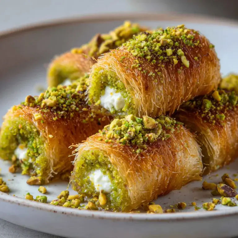 Delicious Kataifi Rolls with Pistachio – Authentic Middle Eastern Dessert Recipe