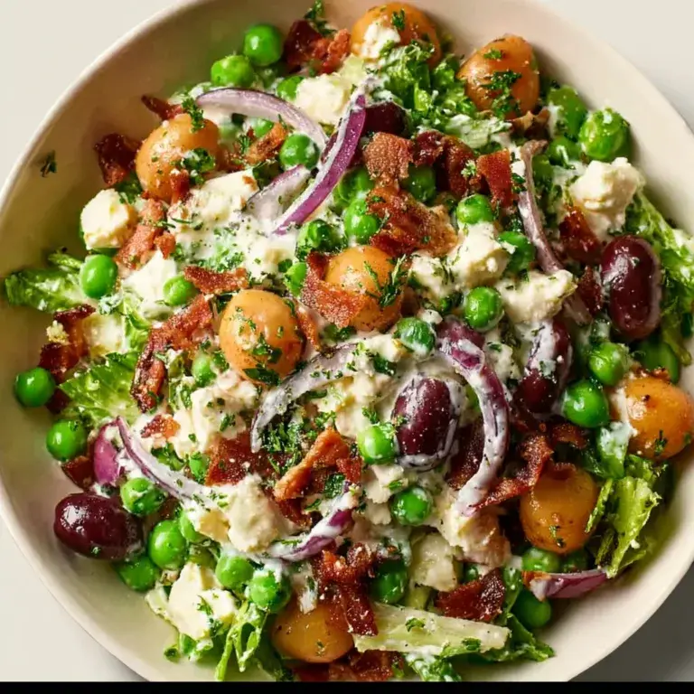Classic Divorce Salad Recipe | Crisp Lettuce, Bacon, Cheese & Creamy Dressing