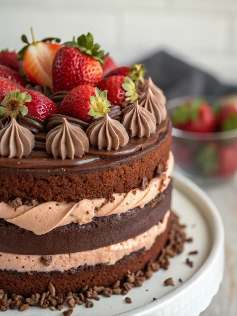 Chocolate Strawberry Cake