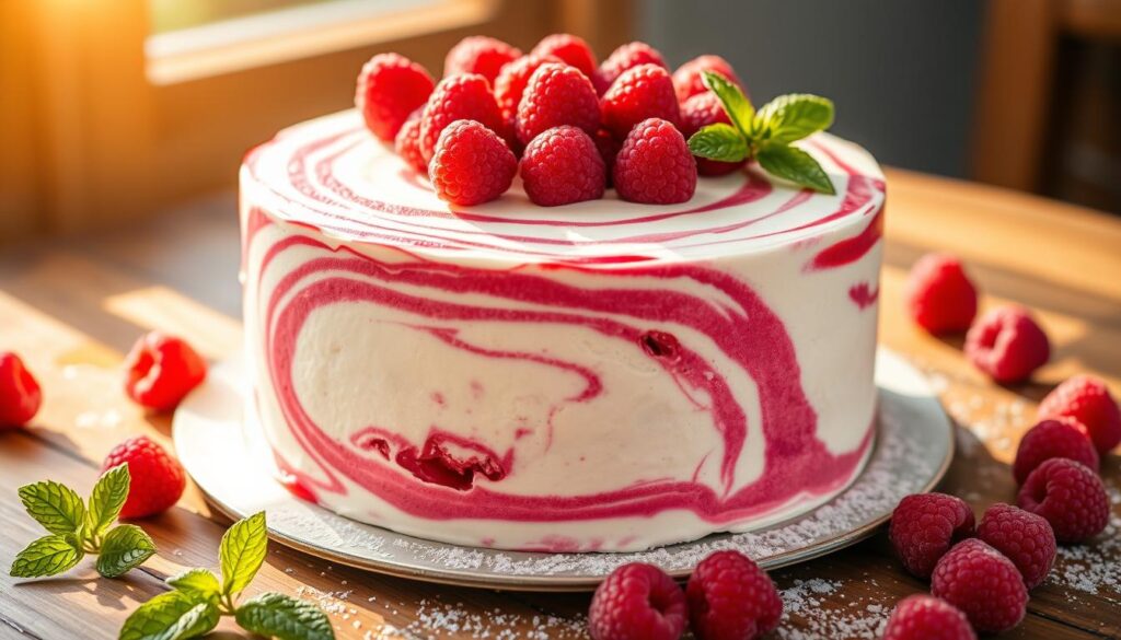 Raspberry Swirl Cake