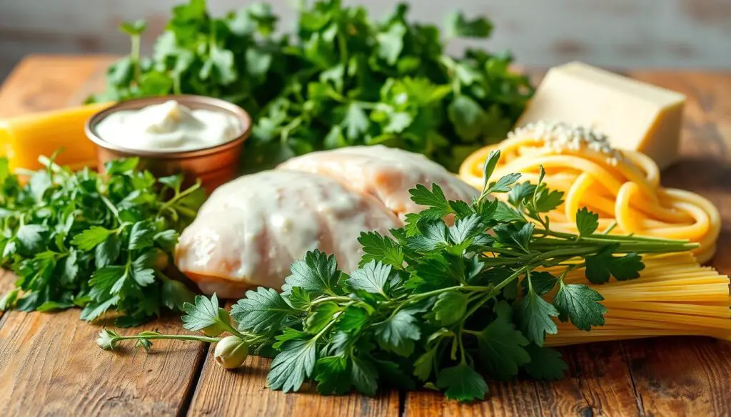 herb chicken alfredo ingredients