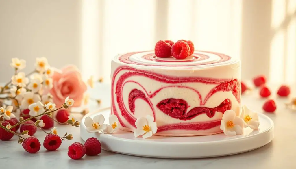 raspberry swirl cake