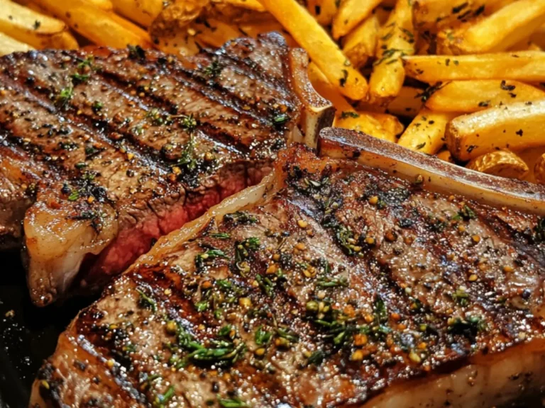 Grilled Garlic T Bone Steak