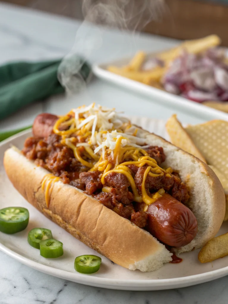 CHILI CHEESE DOG SANDWICH