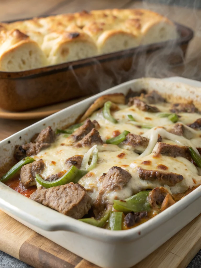 cheesesteak casserole