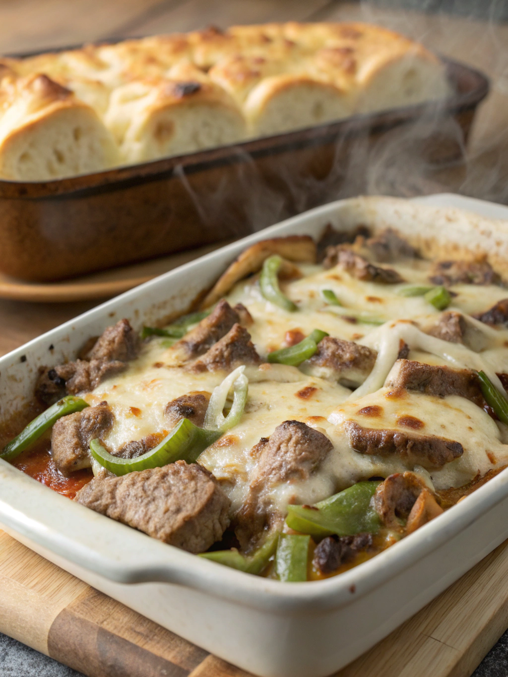 cheesesteak casserole