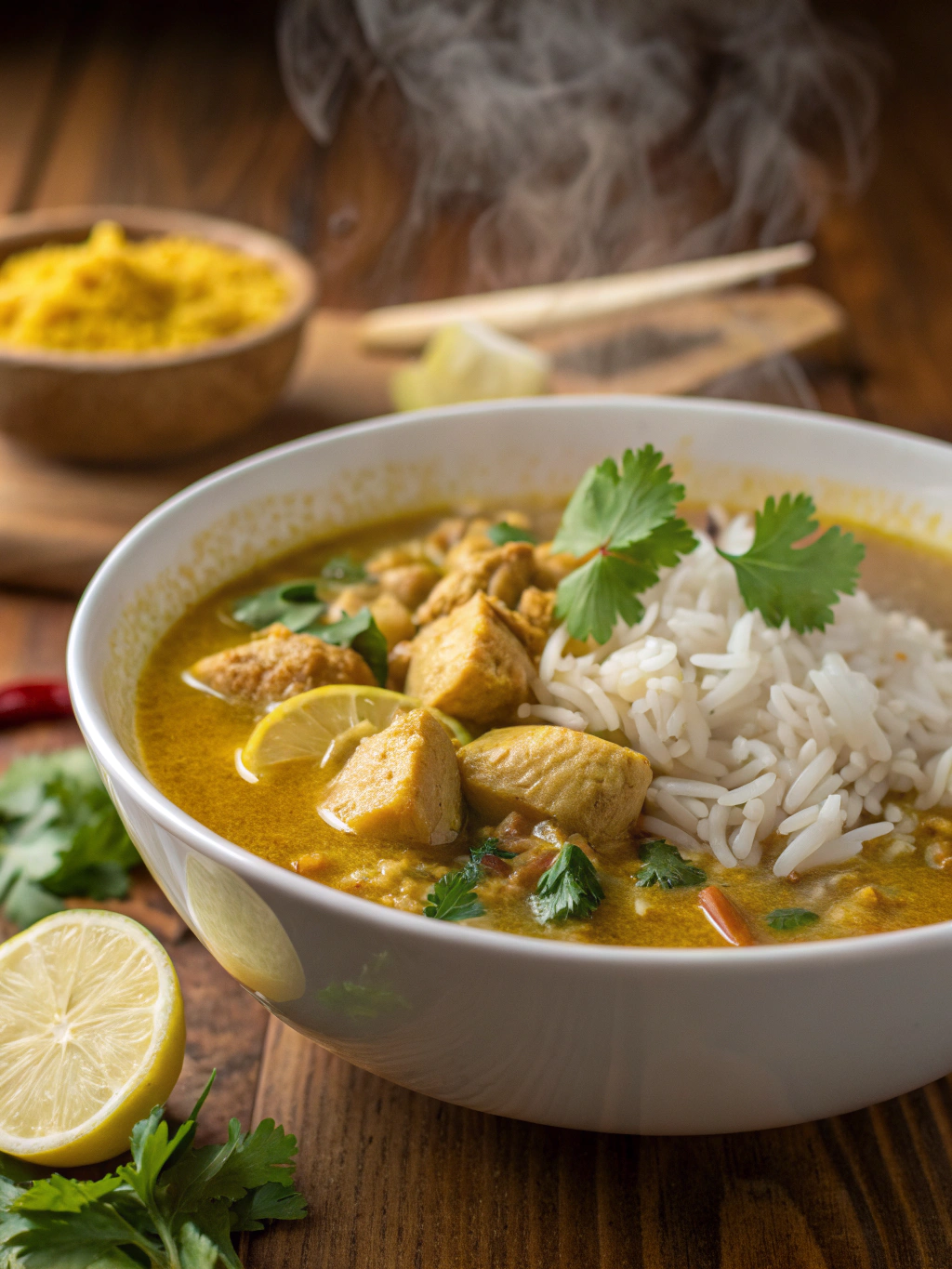 Curried Chicken and Rice Soup