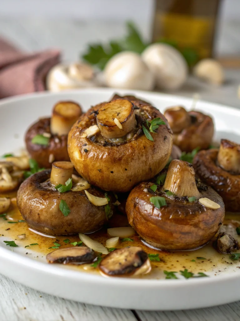Roasted Garlic Mushrooms