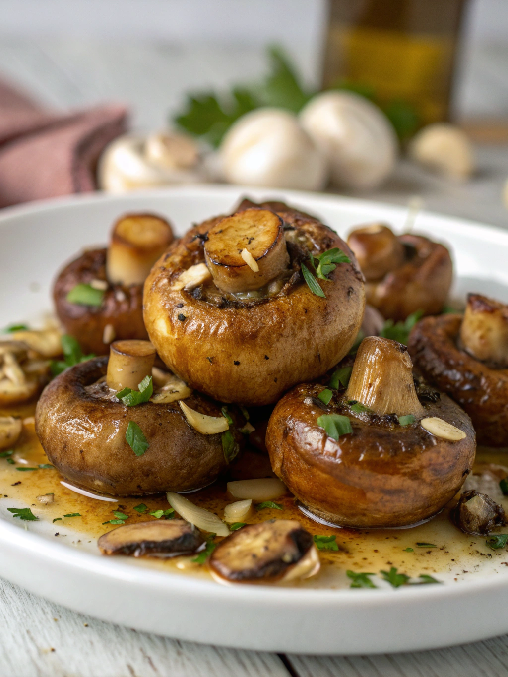 Roasted Garlic Mushrooms