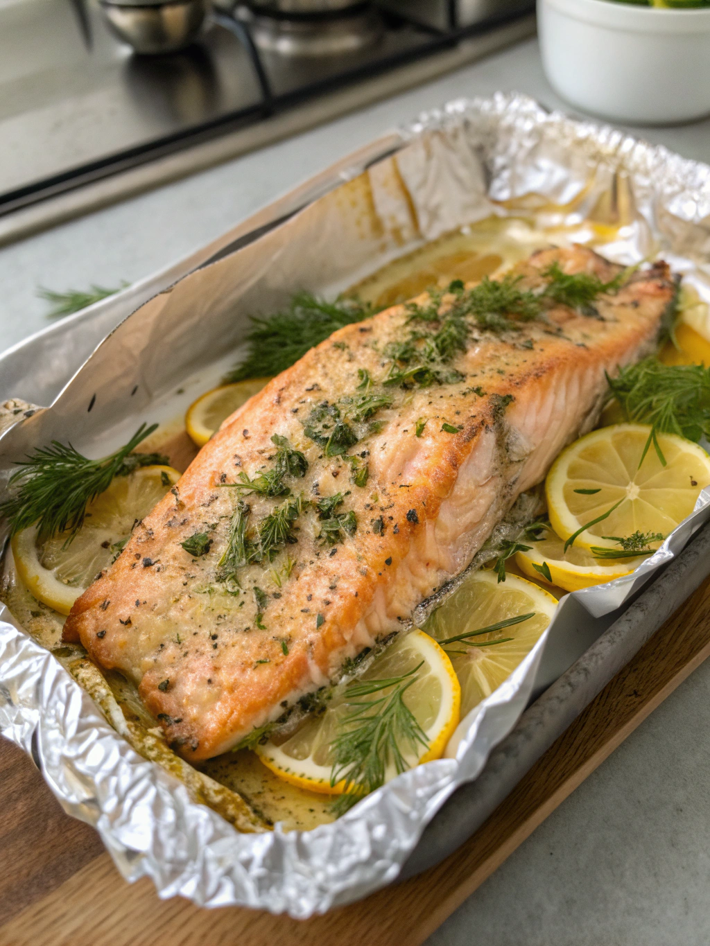 Salmon Baked in Foil