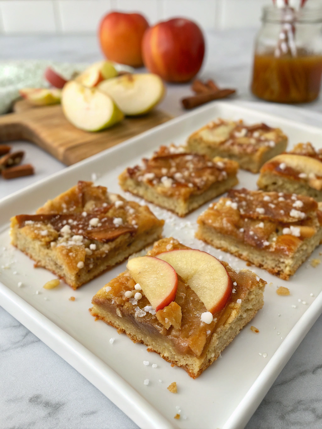 Salted Caramel Apple Bars
