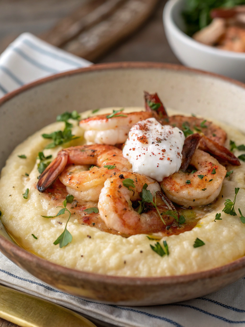 Shrimp and Grits ingredients