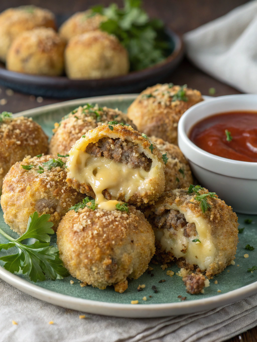 Garlic Parmesan Cheeseburger Bombs